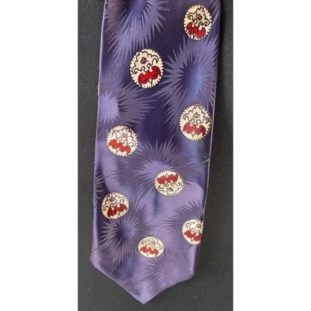 50’s Vintage ‘ Lord Furnival’ Multicolor Silk Tie